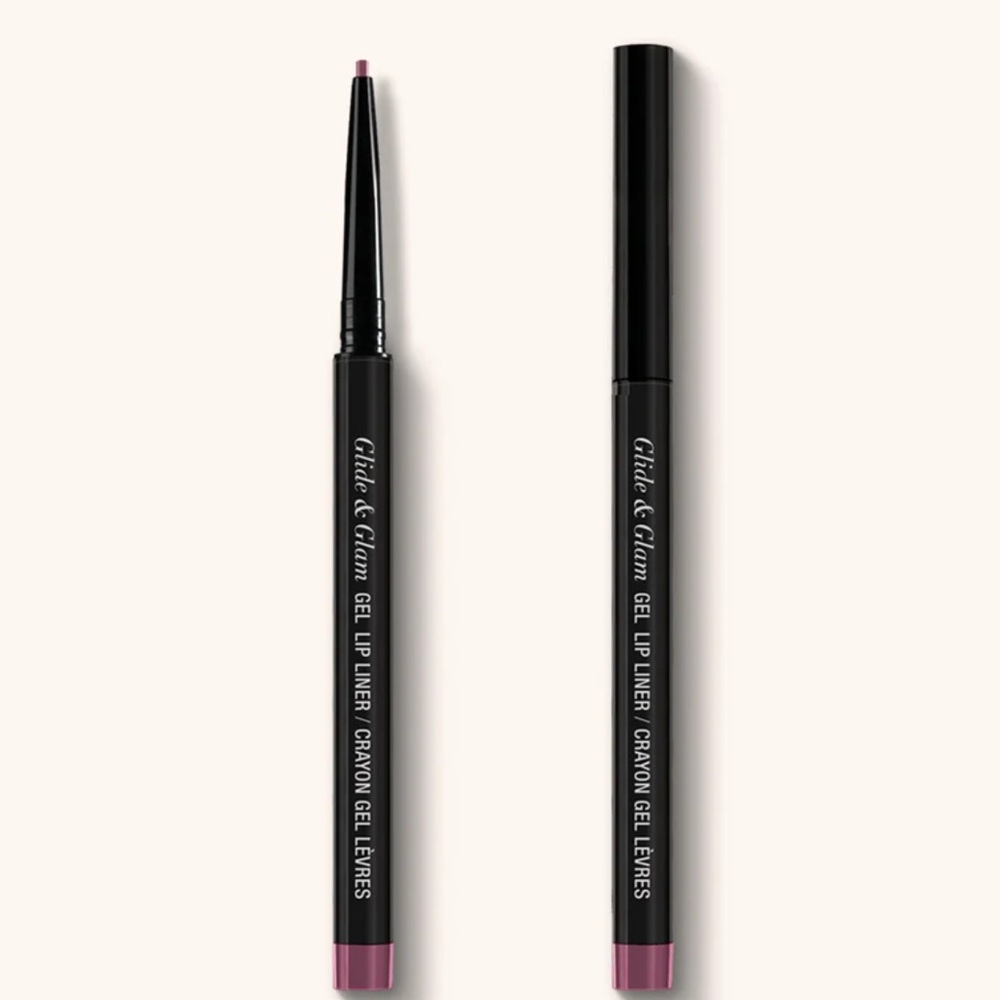 Absolute New York Plum Glide & Glam Gel Lip Liner- red based purple, vegan